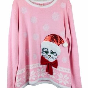 🦃Holiday Time Santa Cat Sweater XXL Gently worn. No holes or stains.